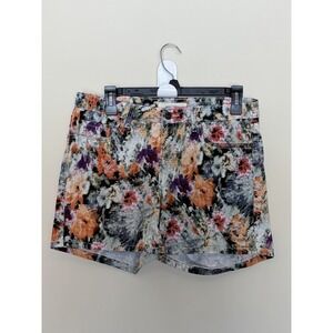 Workshop Andrea Jovine Abstract Watercolor Floral Y2K Style Shorts Womens 8